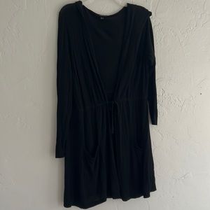 Super soft, hooded, black sweater